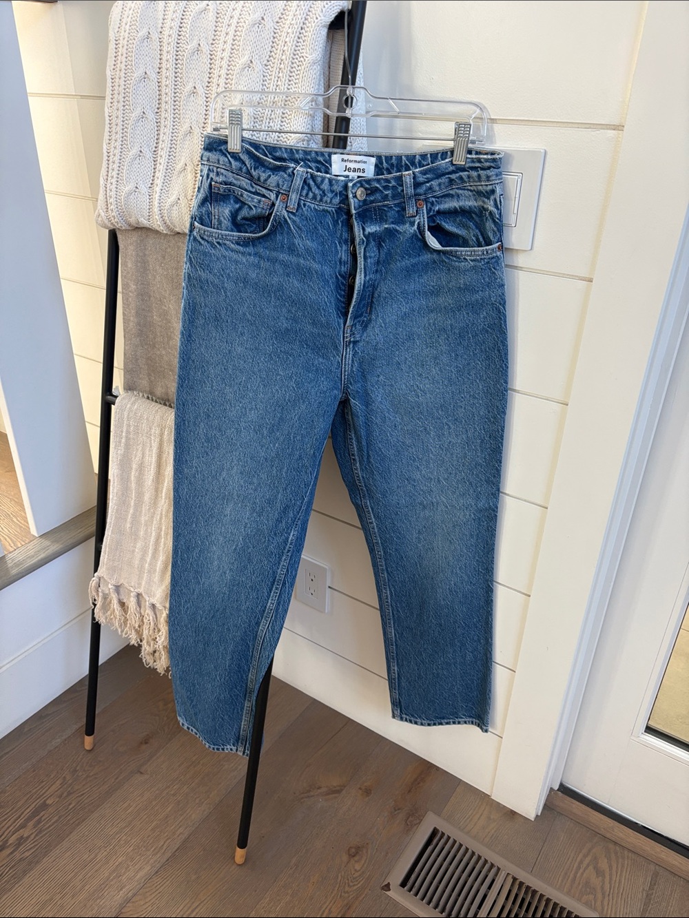 Reformation High Rise Straight Jeans
